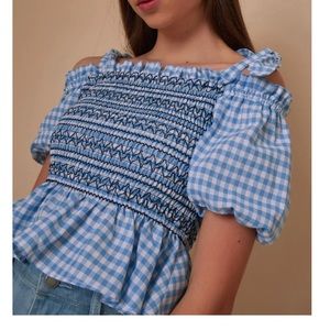 NWOT SZ M The Fifth Label Iris smocked Top